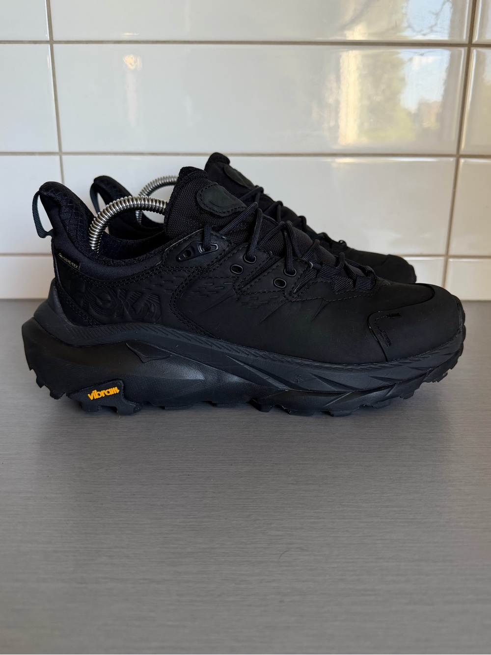 HOKA Kaha 2 Gore Tex Black Trail Shoes with Vibram Outsole